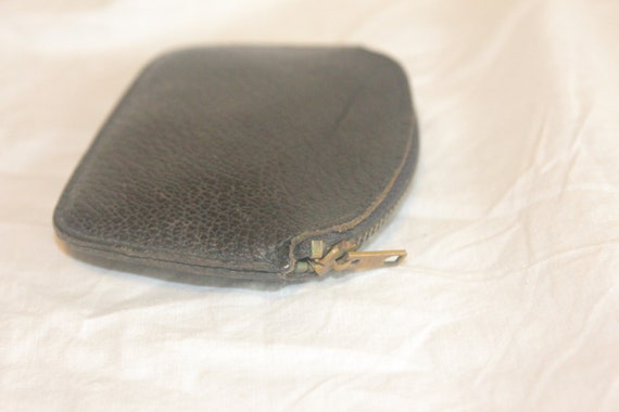 VGT LEATHER CHANGE Purse,black leather change pur… - image 7