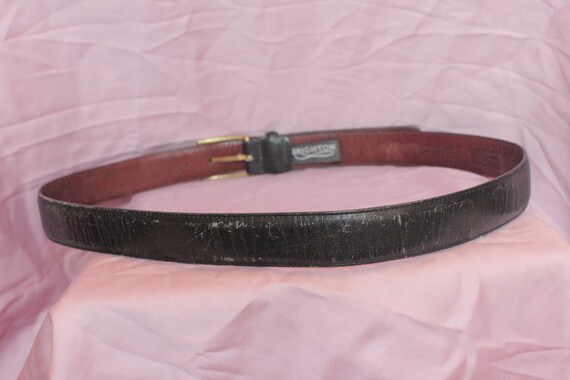 BRIGHTON BIKER BELT,vintage leather belt,women le… - image 6