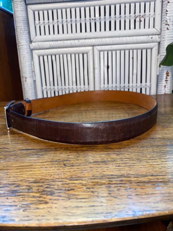 VINTAGE LEATHER BELT,vintage men leather belt,vin… - image 4