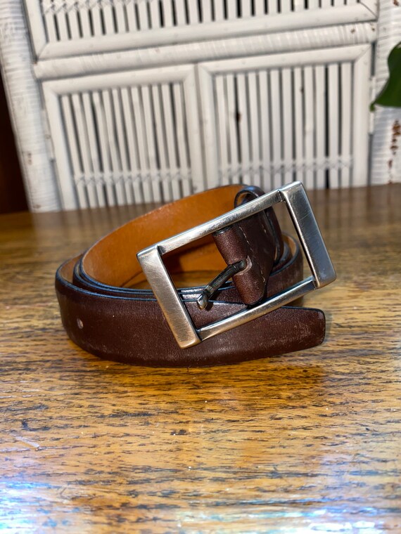 VINTAGE LEATHER BELT,vintage men leather belt,vin… - image 6