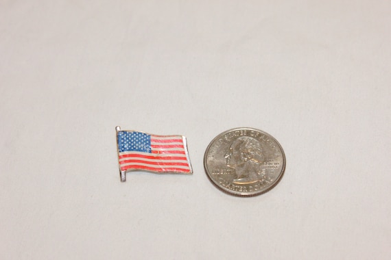 VINTAGE AMERICAN FLAG Brooch,vintage America Flag… - image 8