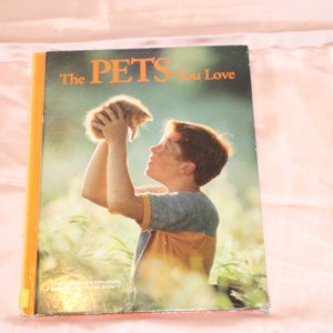 VINTAGE CHILDREN PET Book,vintage picture pet book,vintage dog children book,vintage rabbit children book,vintage children pet book,pet book