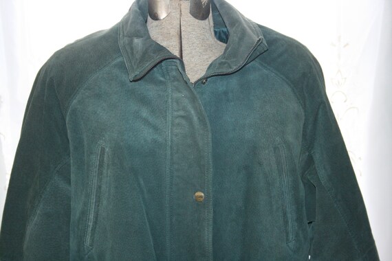 GREEN SUEDE JACKET,green suede biker jacket,gitan… - image 7