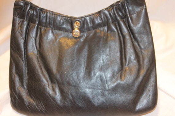 VINTAGE LEATHER PURSE,vintage leather shoulder ba… - image 4