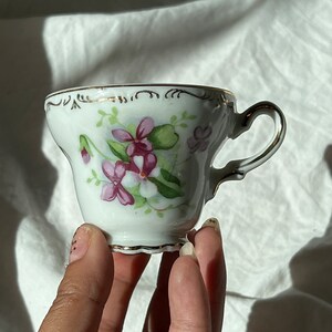 VGT PORSELEIN FLOWER Cup, vintage bloem mini cup, vintage bloem mini kleine beker, vintage moederdag beker, vintage bloem porseleinen beker verzamelen