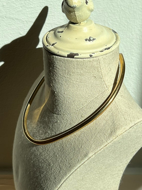VINTAGE GOLD CHOKER Necklace,vintage gold choker … - image 3