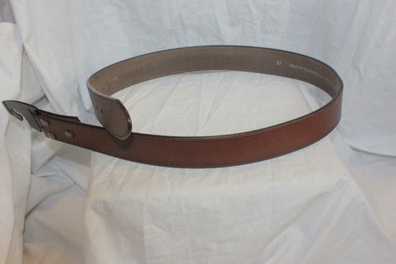 VINTAGE WIDE LEATHER Belt,vintage leather belt,wo… - image 8