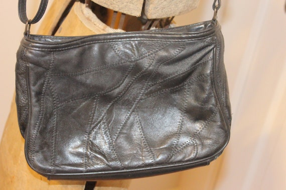 LEATHER BIKER PURSE,black biker purse,cool biker … - image 3