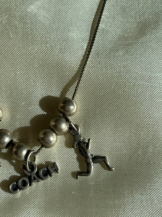 VINTAGE COACH STERLING Silver Necklace,vintage co… - image 7