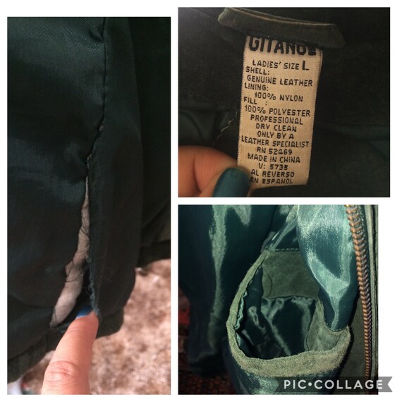GREEN SUEDE JACKET,green suede biker jacket,gitan… - image 10