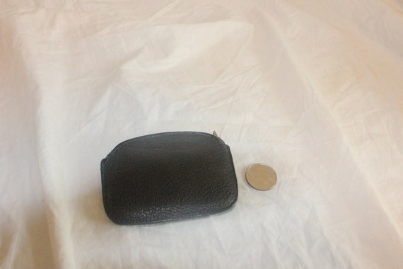 VGT LEATHER CHANGE Purse,black leather change pur… - image 5