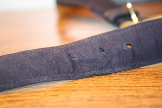 VGT PURPLE LEATHER Belt,vintage leather suede bel… - image 9