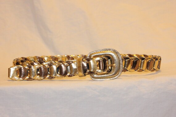 VINTAGE BRAIDED GOLD Belt,gold braided belt,braid… - image 2