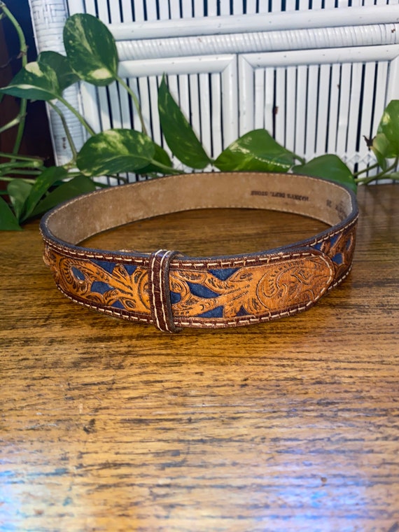 VINTAGE TOOLED SCOTT Belt,scott belt,scott,tooled… - image 9