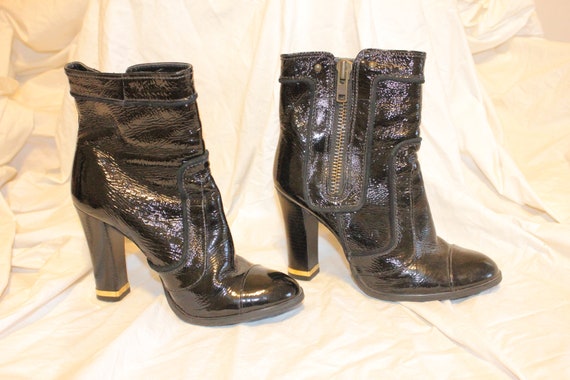 7.5 WOMEN BLACK LEATHER Boots,women Gianni Bini b… - image 4