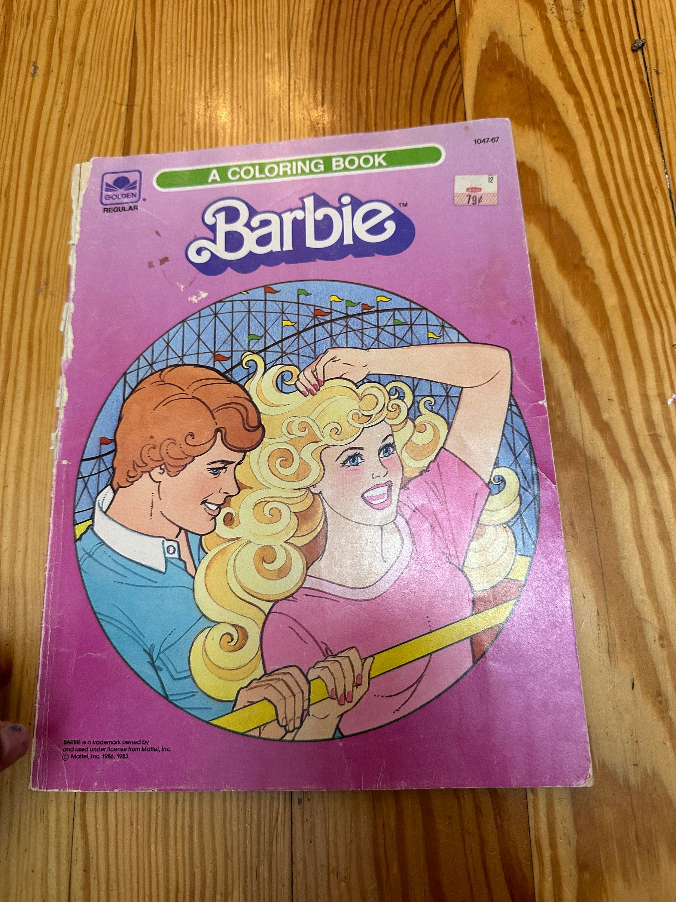 Vintage Barbie Paint With Water Coloring Book 1983 Unused