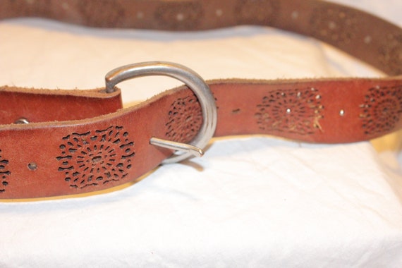 LUCKY BOHO LEATHER Belt,vintage hippie belt,vinta… - image 3