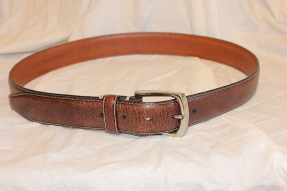 VGT LEATHER BELT,vintage brown leather belt,vinta… - image 1