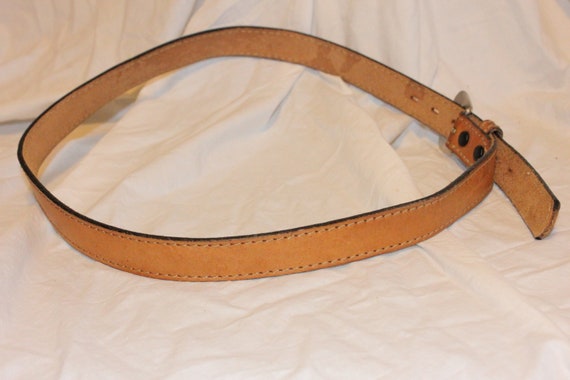 VGT LEATHER BELT,vintage small brown leather belt… - image 8