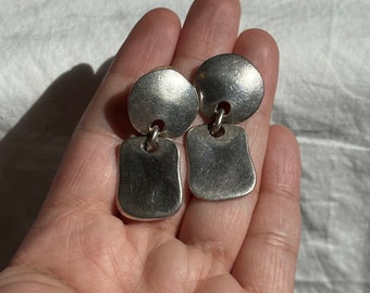 CLASSIC SILVER DROP Earrings,vintage silver ball dangle earrings,vintage silver drop earrings,vintage silver dangle earrings cute,earrings