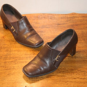 6 CLUELESS PENNY LOAFERS,women loafer leather heels,6 loafers heels,vintage classic penny loafers,chunky heels loafers,6 clueless loafers