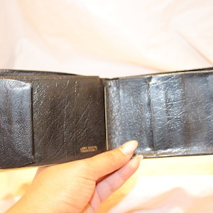 VGT BLACK LEATHER Wallet,black leather wallet,bifold men wallet,vintage men black leather wallet,buxton leather wallet,men bifold wallet,men