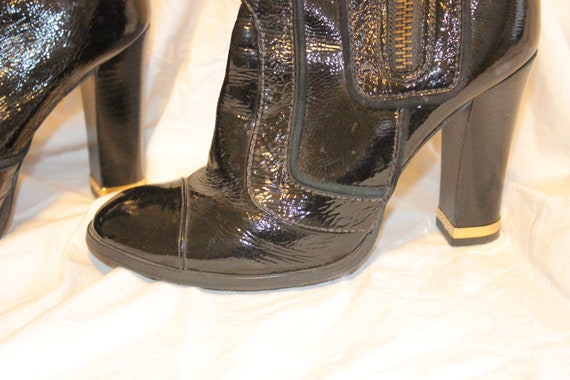 7.5 WOMEN BLACK LEATHER Boots,women Gianni Bini b… - image 2