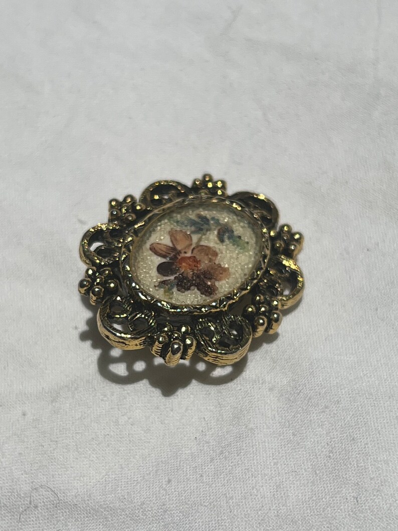 VINTAGE FLORAL BROOCH,vintage floral pin brooch,vintage flower brooch,vintage floral jewelry brooch,vintage victorian style brooch,brooch image 9