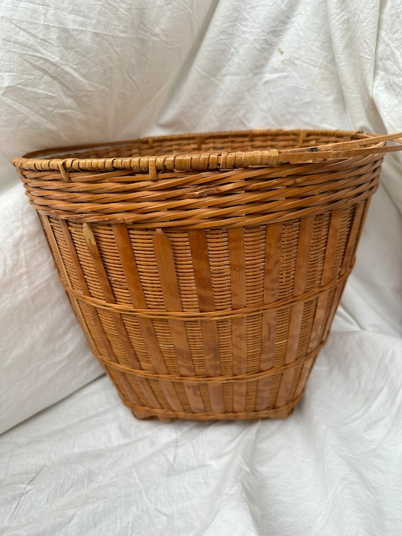 Wicker trash cans deals