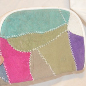 CARTERA DE CUERO DE PARCHE VINTAGE, billetera de cuero colorido vintage, billetera de cuero de parche vintage mujeres, caso de billetera de cuero de parche vintage, bolso de bolso
