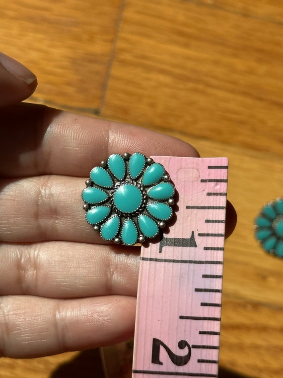 VINTAGE TURQUOISE WESTERN Earrings,vintage medium… - image 5