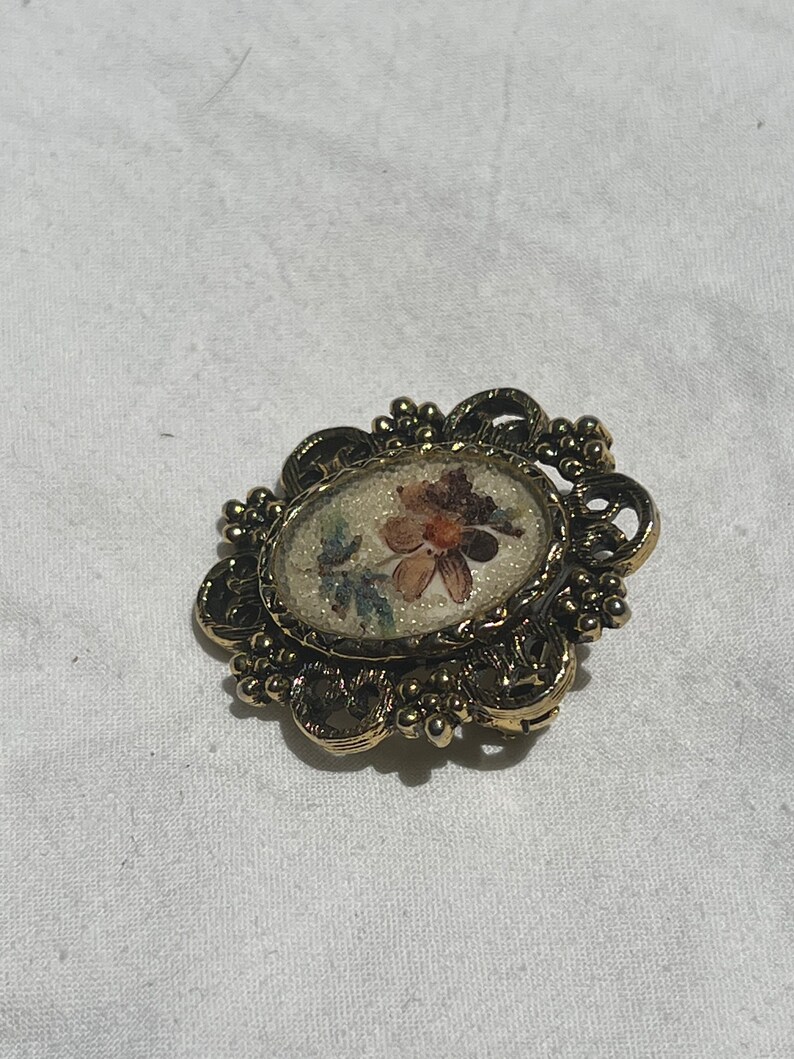 VINTAGE FLORAL BROOCH,vintage floral pin brooch,vintage flower brooch,vintage floral jewelry brooch,vintage victorian style brooch,brooch image 6