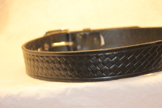 VGT BRAIDED LEATHER Belt,vintage big buckle belt,… - image 7