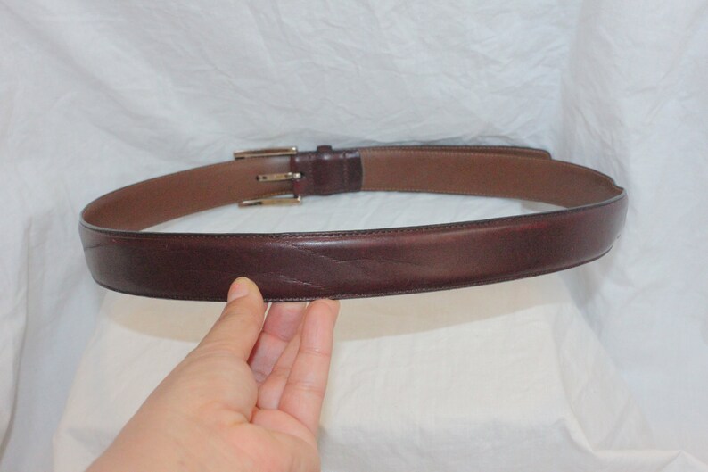 VINTAGE MEN LEATHER Belt,vintage men brown leather belt,vintage men classic belt,vintage mens wearhouse belt,small men leather belt,belt image 8