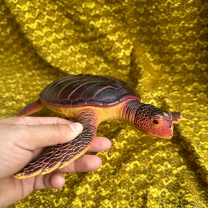 VINTAGE BIG TURTLE,vintage turtle big toy,vintage rubber turtle,vintage turtle loggerhead,vintage rubber loggerhead turtle,big turtle toy