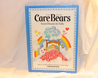 CARE BEARS VINTAGE Book,Care Bears vintage book childrens,Care Grumpy Bear vintage book,carebear bear bedtime book,care bear blue bear book