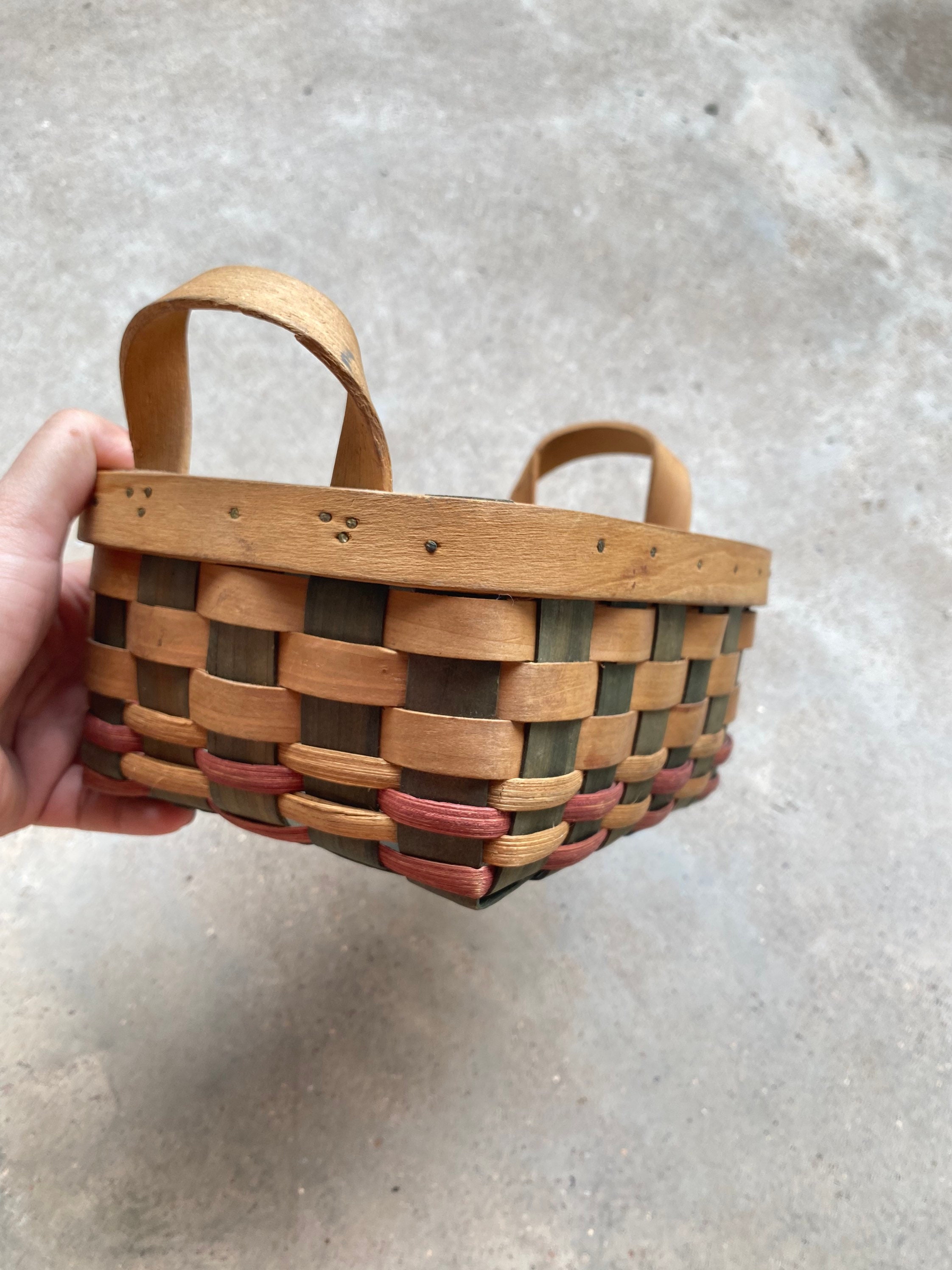 VINTAGE BASKET Handlevintage Basket Handle Decorationbasket Etsy UK