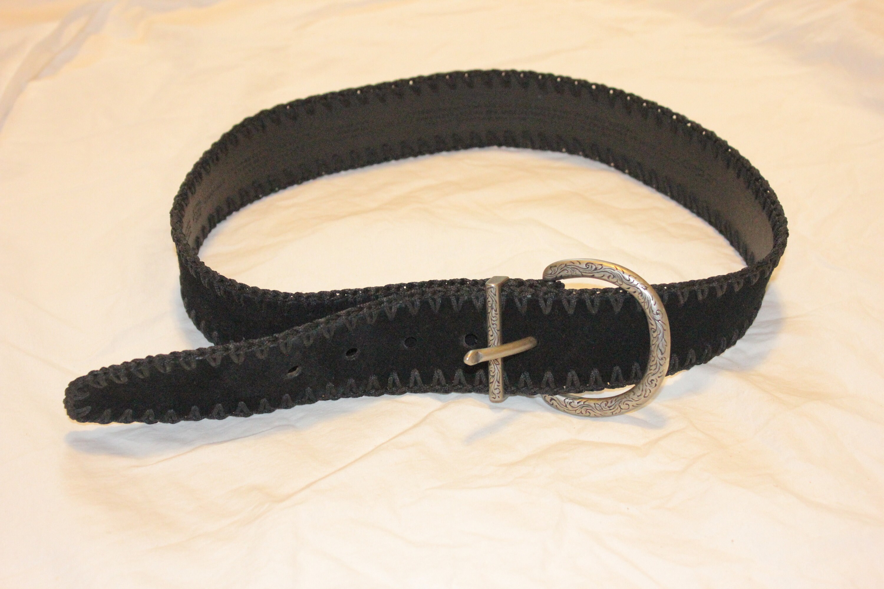 Liz Claiborne - black leather belt, M, vintage Liz Claiborne Women main image 2
