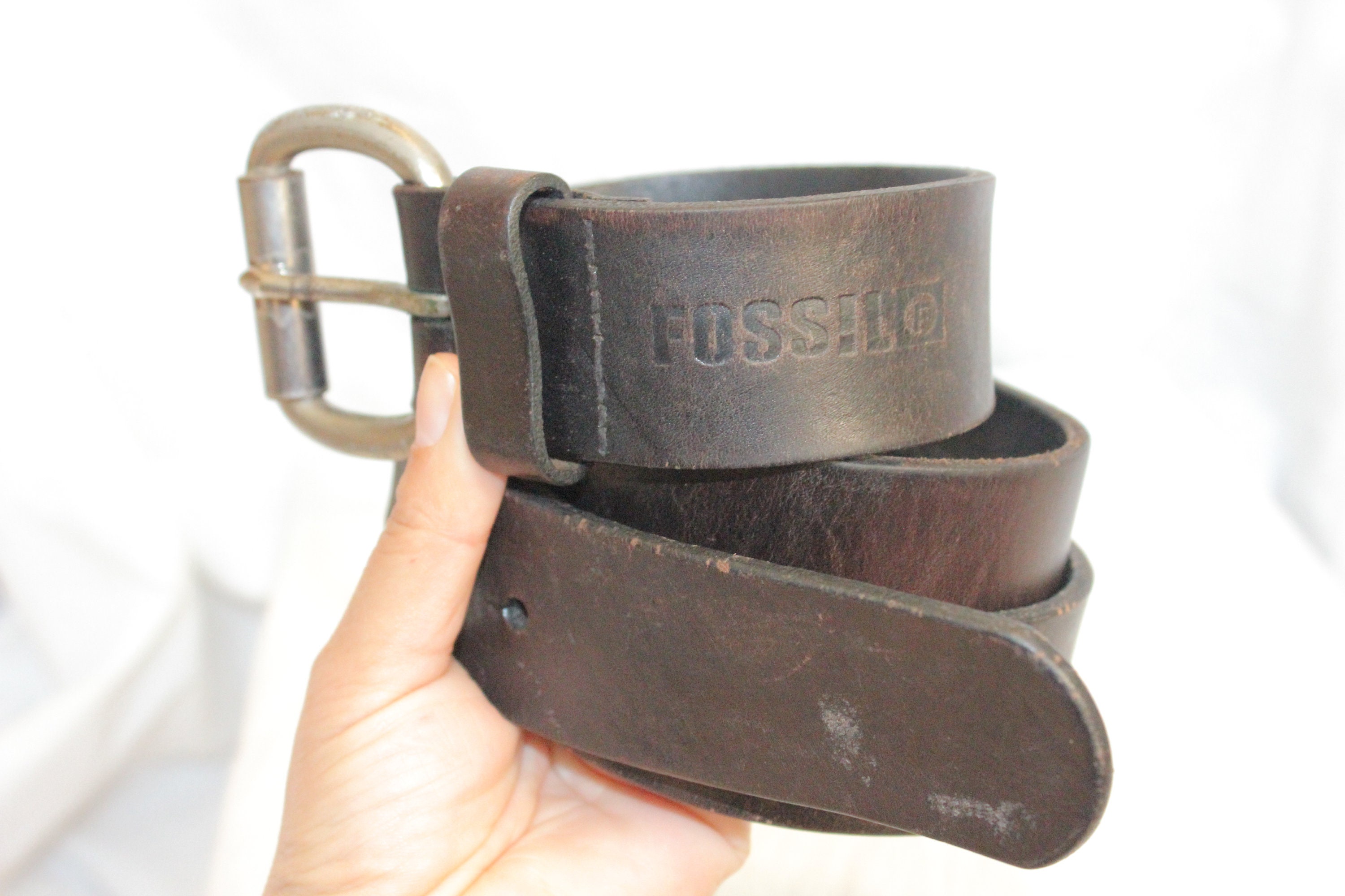 ?️NWT Fossil Brown Genuine Leather Belt Large Fossil Men main image 2