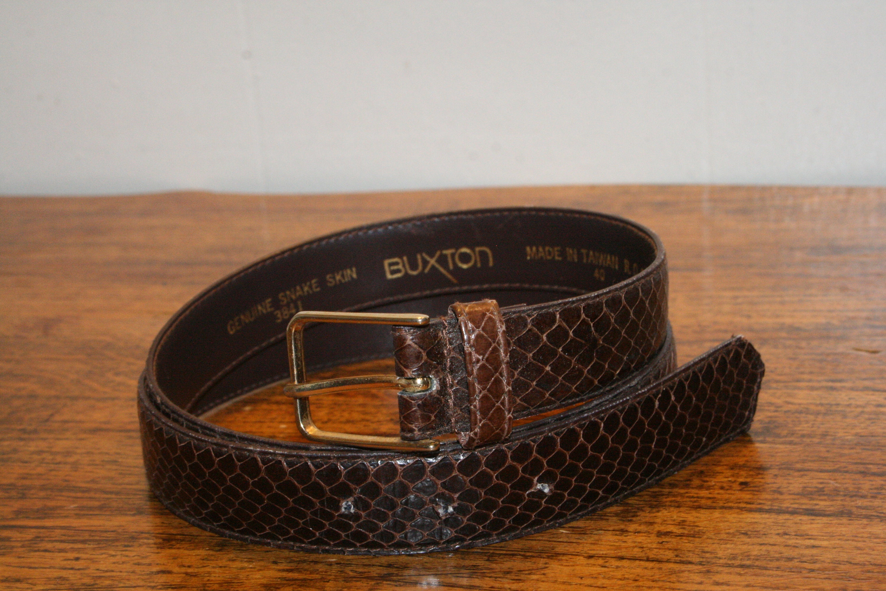 Genuine Leather Snake Boho Western Belt Python Skin Belt | Authentic main image 4