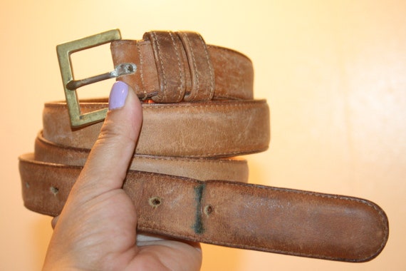 VINTAGE COACH BELT,vintage brown leather belt,vin… - image 1