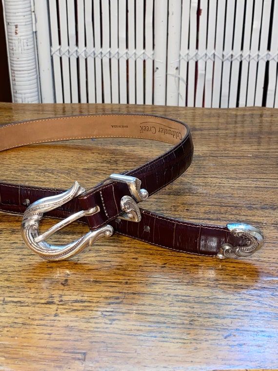 WESTERN LEATHER BELT,grunge belt,southwestern bel… - image 4