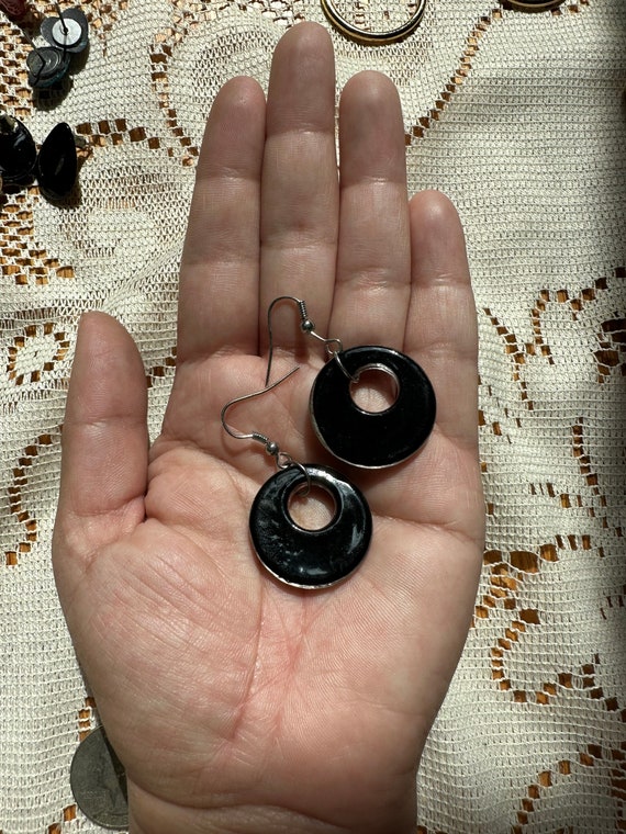 VINTAGE DROP DANGLE Earrings,vintage circle dangl… - image 10