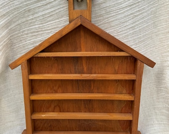 VINTAGE BIG SCHOOL Shelf Curio,Vintage Curio Cubby,Vintage Holzregal,Vintage Haus Regal, Vintage Holz Display Regal, Holzregal