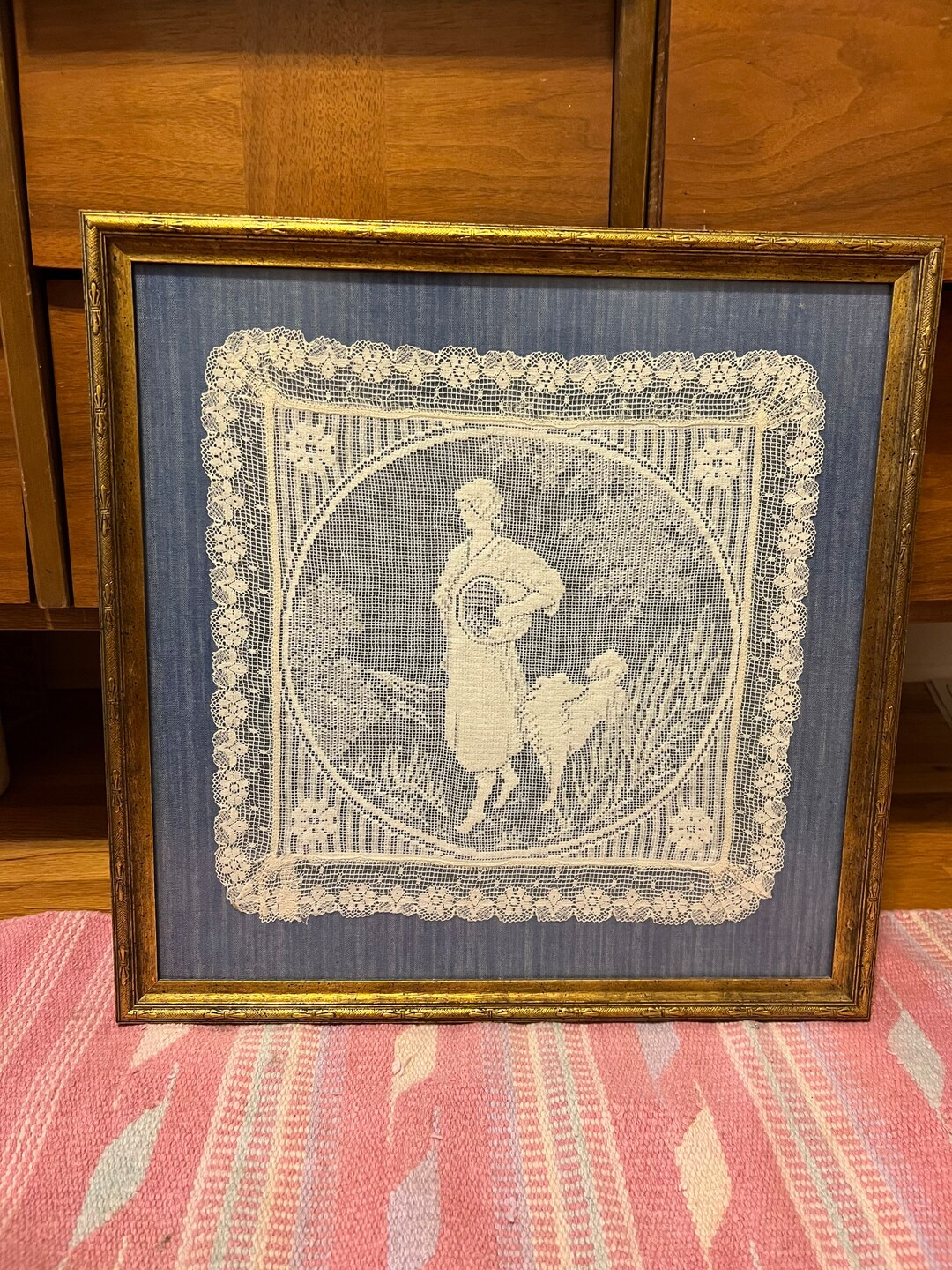 VINTAGE DOG DOILY Framedvintage Dog Doily Wall Decorvintage - Etsy UK