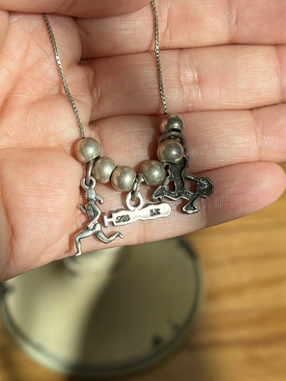 VINTAGE COACH STERLING Silver Necklace,vintage co… - image 9