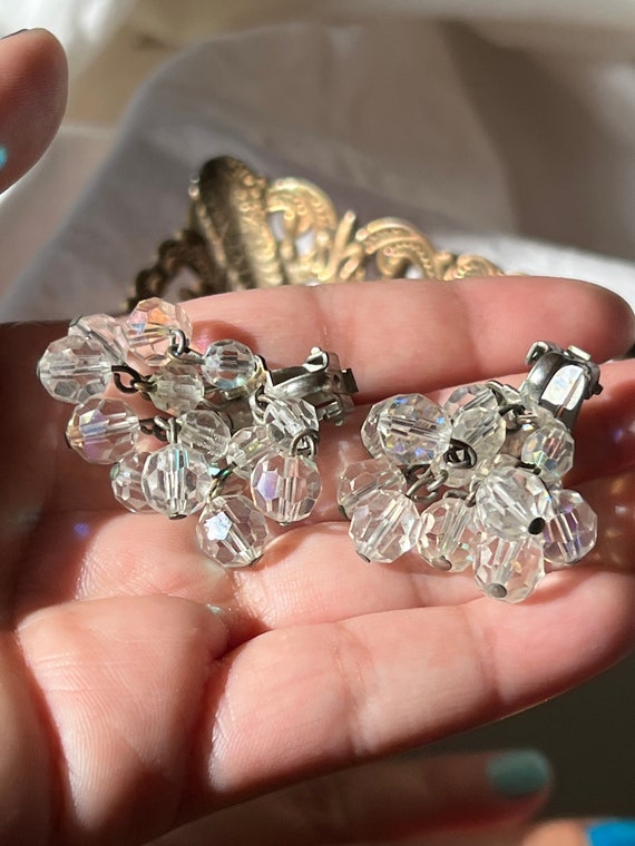 VGT SWAROVSKI GLASS Earrings,vintage wedding swar… - image 3