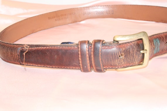 VGT BROWN LEATHER Belt,vintage women leather belt… - image 3