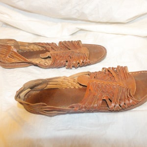 VINTAGE HUARACHES SANDALS,vintage huaraches leather sandals,vintage huaraches sandals brown,huaraches sandals ladies,huaraches sandals boho image 4