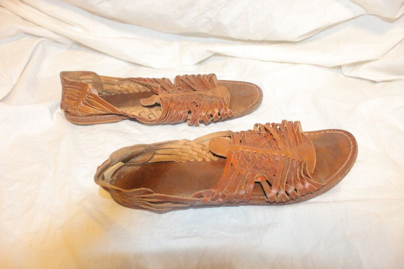 VINTAGE HUARACHES SANDALS,vintage huaraches leather sandals,vintage huaraches sandals brown,huaraches sandals ladies,huaraches sandals boho image 4